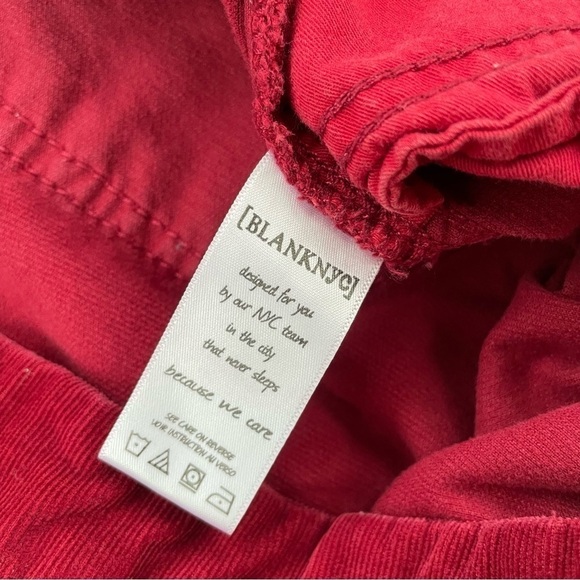Blank NYC Women’s Burgundy Red Corduroy Skinny Pants Size 30 - Picture 7 of 10